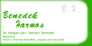 benedek harmos business card